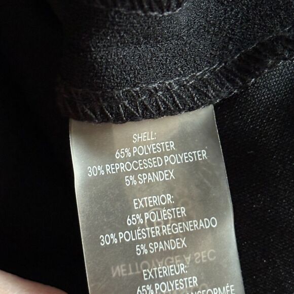 Calvin Klein Black Shift Dress Size 8 – Elegant Contrast Tie Neck Cocktail Dress - Picture 7 of 8